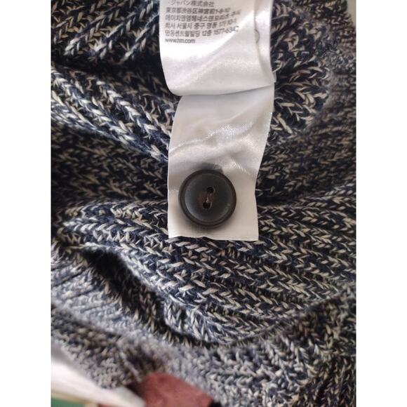 Mens Small Ribbed Knit Sweater Heather Gray White Rid Knit Logg H&M - Picture 6 of 11